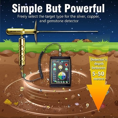 Adults Professional Underground Metal Gold Detector Intelligent Operation Silver Copper Finder High Precision Rapid Positioning Jewelry Ore Detector Gold Mine Hunter Treasure Scanner
