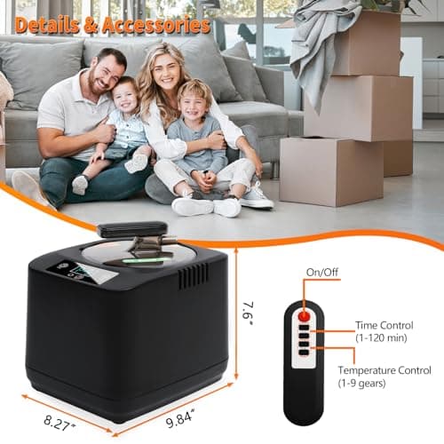 Portable Sauna Steamer Machine with Remote Control, 3L 1200W Upgrated Steam Generator for Sauna, 9 Levels, 120 MIN Timer, for Home Spa Sauna Accessories