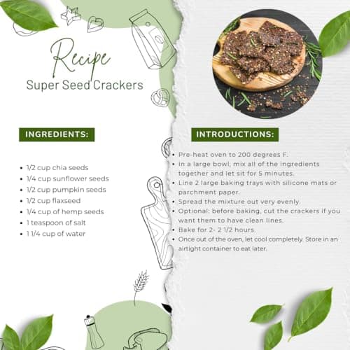 Sunbest Natural Organic Super Seeds – 2 lb (32 oz) Blend – Raw Pumpkin, Chia, Hemp, Sunflower & Flax Seeds – Vegan, Gluten-Free, Kosher – Perfect for Salad Toppings & Plant-Based Diets – 2-Pack (16 oz each)