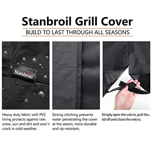 Stanbroil Smoker Cover for Smoke Hollow 44-Inch Smoker Grill, 600D Heavy Duty Waterproof Grill Cover Fits Smoke Hollow Models PS4400, PS4415, 44241G2, 44241GW