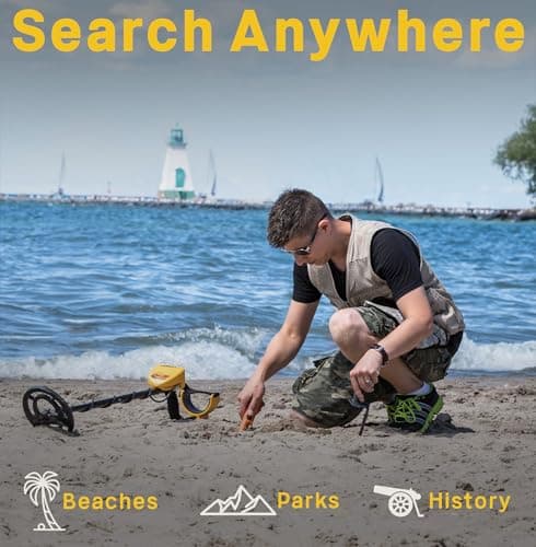 Garrett ACE 250 Metal Detector – Made in The USA - Electronic Pinpointing, 5 Search Modes, Accept/Reject Discrimination, Depth Indicator