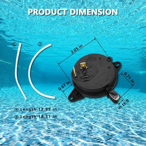 RAMATA 42001-0061s Air Flow Switch Pressure Switch Electrical System AFS Replacement for Pentair Mastertemp and Sta Rite Max E Therm Pool Spa Heater, Also Replaced Old OE # 42001-0059s