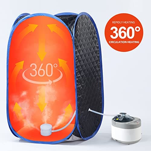 Smartmak Sauna Steamer, Portable 4L Upgrated Steam Pot Generator with Remote Control, Spa Machine with Timer Display Herbal Box for Steam Saunas, 110V US Plug- Grey