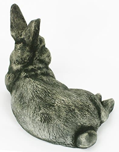 Laying Rabbit Concrete Statue Garden Outdoor Yard Cement Bunny Stone Statues Art