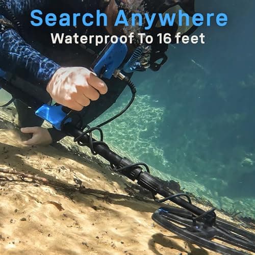 Garrett Vortex VX9 - Made in The USA - Metal Detector for Adults - MD-MF Tech - Waterproof to 16 ft, 8.5” x 11” Searchcoil, 7 Frequency Options, Three-Tiered Target ID Scales - Weighs 2.9 Pounds