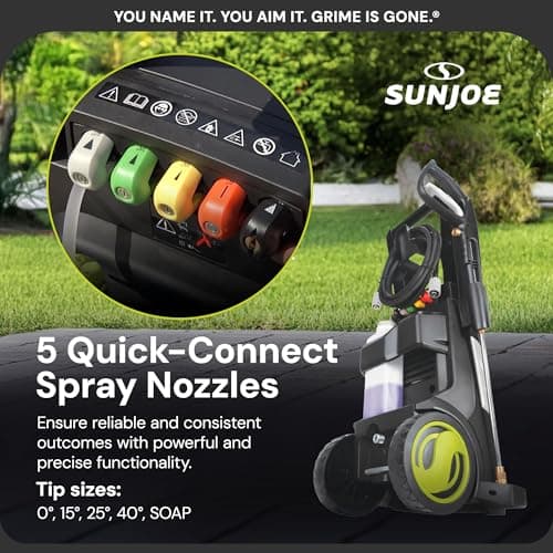 Sun Joe Electric Pressure Power Washer, 2000 PSI (PWMA Certified), 1.1 GPM, Dual Soap Tanks, SPX3500 (35-FT GFCI Water-Safe, Power Cord)