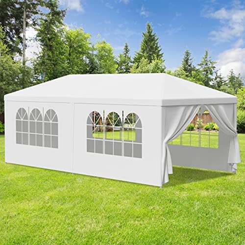 10 x 20 Outdoor Party Wedding Tent Canopy Camping Gazebo Storage BBQ Shelter Pavilion, 6 Removable Sidewalls (10x20)