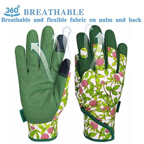 Thorn Proof&Puncture Resistant Gardening Gloves with Grip,Garden Gloves for Women, Leather Work Gloves,Gifts