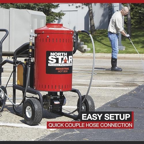 NorthStar Electric Wet Steam Cleaner and Hot Water Commercial Pressure Power Washer Add-on Unit - 4000 PSI, 4 GPM, 115 Volts