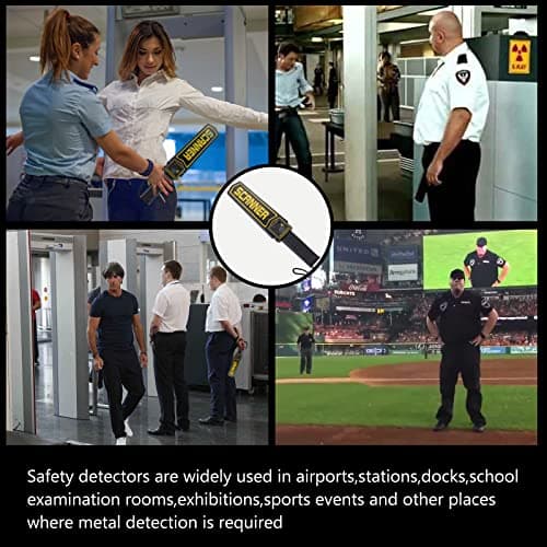 Handheld Metal Detector Wand,High-Sensitivity Security Detector Wand, for Security Inspection, Detection of Various Electronic Products, Metal Products, Weapons, Knives Scanner