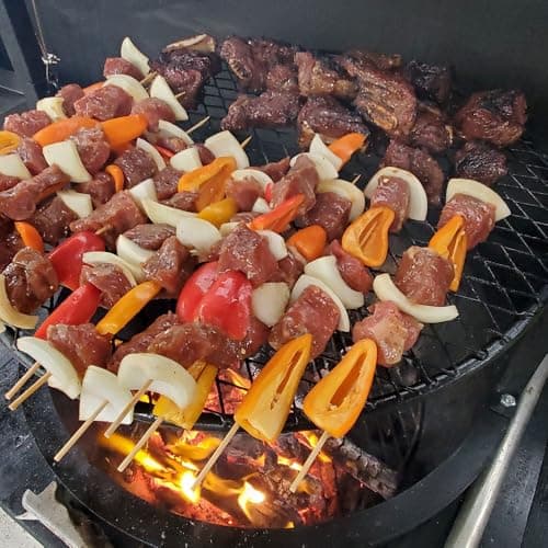 Ash & Ember Santa Maria Style Adjustable Cooking Grate Attachment, Fits 24" Kettle-Style Grills, Open Flame Campfire Cooking Grate, Outdoor Grill Cooking Accessories