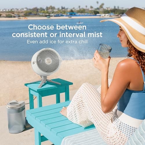 Shark FlexBreeze Pro Mist Fan — Indoor & Outdoor, Integrated Misting, Pedestal to Tabletop, Corded or Cordless, Up to 24-Hr Battery, Oscillating, White, FA302WH (2025 Release)