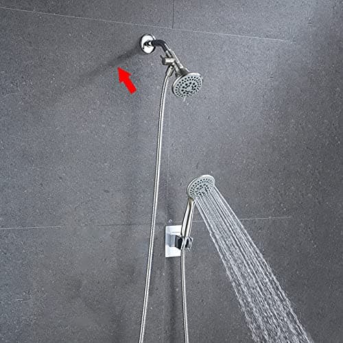 Little World Shower Arm Diverter Valve - 3 Way Shower Diverter Valve, G1/2 Solid Brass Fixed Spray System Diverter for Universal Hand Held Showerhead (Brushed Nickel)