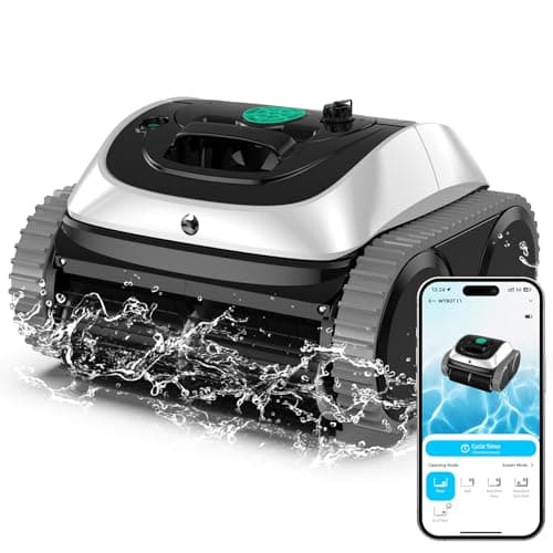 (2025 Upgrade) WYBOT C1 Robotic Pool Vacuum for Inground Pools, 150min Runtime Cordless Pool Cleaner, 4-in-1 Wall & Waterline Cleaning Up to 1,614Sq.ft, Smart Navigation, App Support