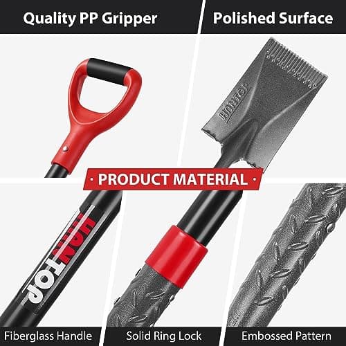 Spade Shovel Garden Flat Trenching Shovel for Digging Gardening Planting Edging, 43 inches