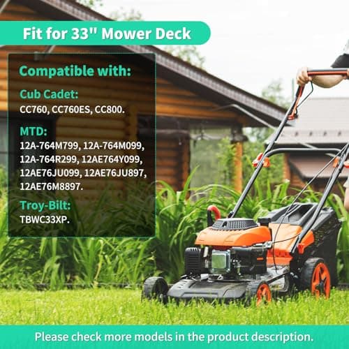 742-04154 High Lift Blades for 33" Deck, 942-04154 Mower Blades Compatible with Cub Cadet MTD Troy-Bilt Walk Behind Lawn Mower, Replaces 742-04154A, 942-04154A, 2 Pack