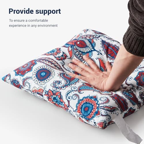 Waterproof Outdoor Pillows, Feather and Down Filled Outdoor Throw Pillows Water-Resistant Decorative Premium Lumbar Pillow Pack of 2