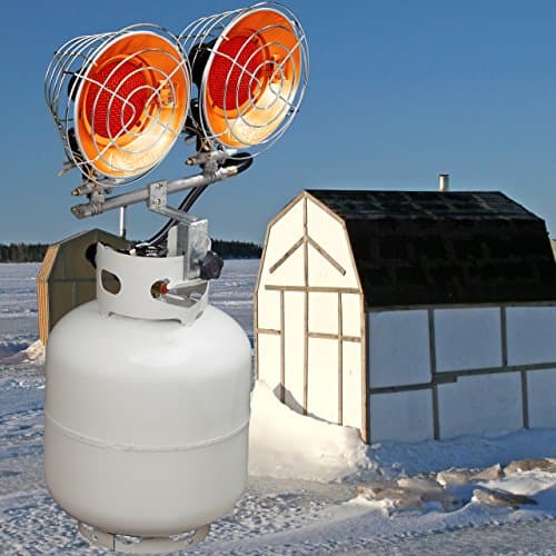 Avenger FBDTP15 Infra-Red Tank Top Outdoor Heater for Use with Propane Gas Tanks for Camping, Patios, and More, Single Burner, 15,000 BTU, Silver