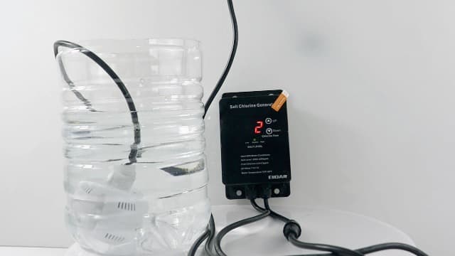 Salt Chlorine Generator Salt Water Pool Chlorinator System with USA Titanium Salt Cell, Designed for Hot Tubs & Swim Spas, Chemical-Free