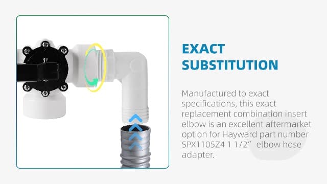 TonGass (2-Pack) 1 1/2" MPT by 90 Degree Barb Elbow Hose Adapter Compatible with Hayward Pool Pumps and Filters Replacement Hayward SPX1105Z4