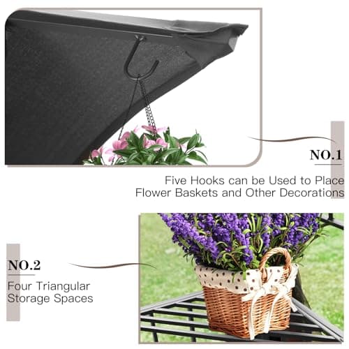ECOTOUGE Outdoor Gazebo 10x10 for Patios, Double Waterproof Soft-top Canopy, Garden Tent with Netting for Party, Backyard, Grey