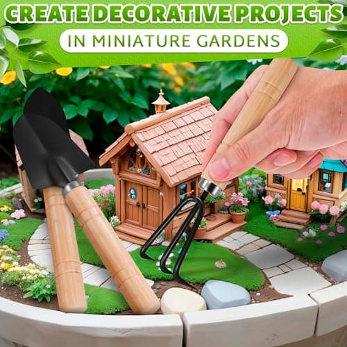 Mini Garden Tools - 3Pcs Indoor Plant Tools Set Indoor Gardening Tools Small Garden Shovel Mni Rake Small Gardening Tools Set Hand Rake Gardening Spade Gardening Supplies Indoor Garden Trowels