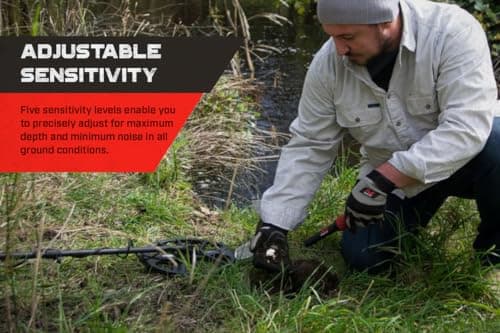 MINELAB PRO-FIND 40 Waterproof Pinpointer Metal Detector for Experts with Tone ID & Adjustable Sensitivity (Built-in Flashlight, Holster & Lanyard Included)