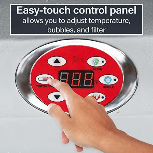 ALEKO Inflatable Hot Tub Spa | Personal High Powered Jetted Bubble | with Fitted Cover and 3 Filters | 265 Gallon | 6 Person Round | Brown | HTIR6GYBR