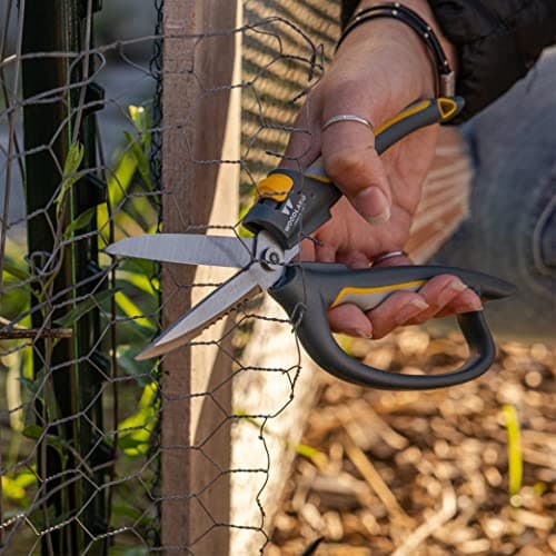 Woodland Tools Co. Super Duty Utility Snip – Multi-Purpose Stainless Steel Garden Shears with Ergonomic Soft Grip, Ideal for Cutting Rope, Wire, and Plant Stems