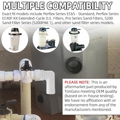 TonGass (2-Pack) 1 1/2" MPT by 90 Degree Barb Elbow Hose Adapter Compatible with Hayward Pool Pumps and Filters Replacement Hayward SPX1105Z4