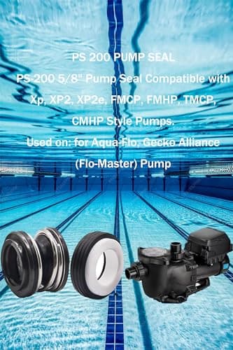 Approximately 5/8 ""Shaft Seal Replacement XP2 PS-200 (2/Pack) for 354545 AquaFlo Flo Main Pool and spa Pump, black