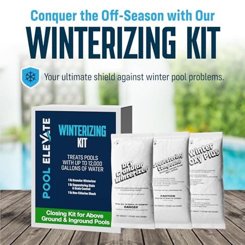 Winter Closing Kit - Winterizing for Above Ground & In-Ground Pools up to 12,000 Gallons: Protect Your at The end of Season with Our 3-in-one Maintenance