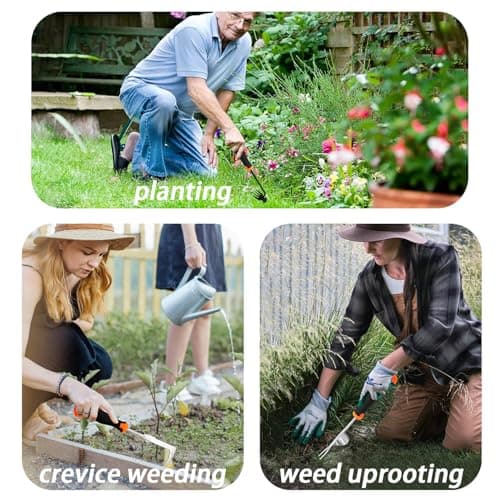 Weed Puller Tool, 2025 New Portable Weeder Tool, Weeding Tool with Stainless Steel, Garden Tools for Plant & Weeding, Crack Weeder Tool, Weed Remover Tool for Farm & Backyard