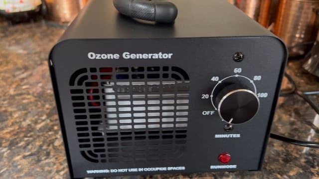 Ozone Generator 60000mg/h, High Capacity Ozone Machine, Odor Eliminator for Home, Car, Smoke, Pets, O3 Air Purifier Deodorizes 6,000 Square Feet (Black)