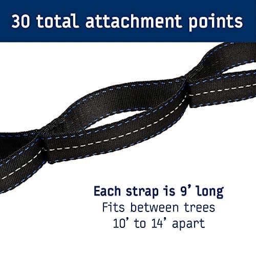 ENO Atlas Suspension System - Tree Strap for Hammock - Accessories for Camping, Hiking, and Backpacking - Black/Royal