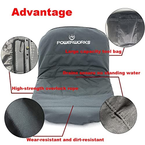 Weatherproof Deluxe Riding Lawn Mower Seat Cover, Medium, Black