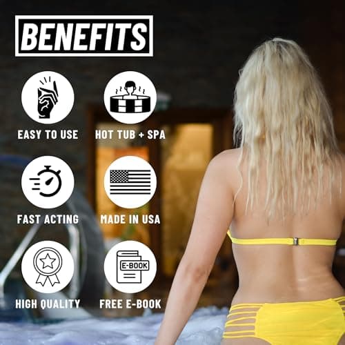 5in1 Weekly Spa Protector All in One Hot Tub Cleaner - Natural Enzyme Clarifier, Conditioner, Inflatable Hot Tub Chemicals Starter Kit, Spa Chemicals for Hot Tub Spa Cleaner, 16 Weeks