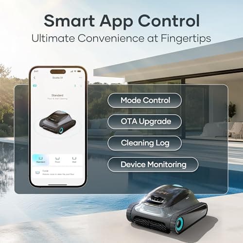 (2025 Upgrade) Aiper Scuba S1 Robotic Pool Cleaner,Wall & Waterline Cleaning,180-Min Battery Life, Ultra-fine Filtation, Smart Navigation, App Support