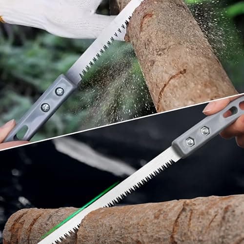Hand Saw for Trees & Cutting Branches - Pruning Saws with SK5 Steel Blade for Smooth & Precise Cuts - Handsaws for Camping, Gardening, Wood, Hiking, Landscaping & Carpentry - Portable Saw