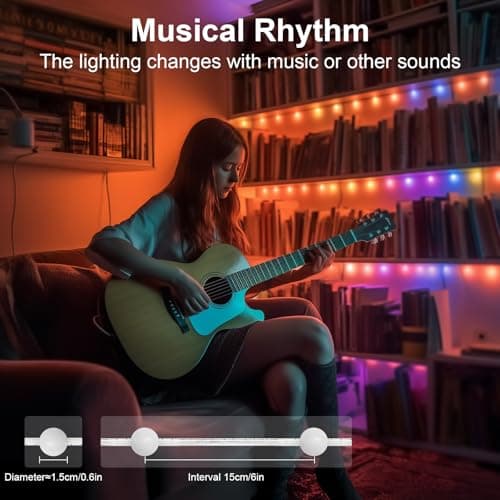 Color Changing Globe String Lights, 33ft Smart Fairy String Lights with APP Control, Mini Ball LED Twinkle Lights Hanging for Indoor Outdoor Bedroom Party Garden Camping Christmas Decoration