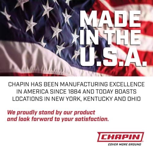 Chapin 60114 Made in USA 4-Gallon Backpack Sprayer with 3-Stage Filtration System Pump Pressured Sprayer, for Spraying Plants, Garden Watering, Lawns, Weeds and Pests, Translucent White