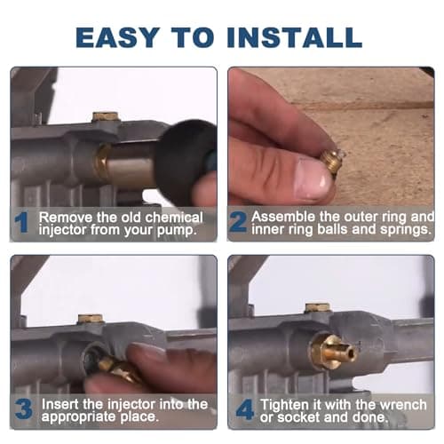 Jingzan 2 Set Pressure Washer Chemical Soap Injector Kit for Briggs and Stratton, Homelite, Ryobi and Husky Replaces 190593GS 190635GS and 203640GS (2 Set Injector Kit)