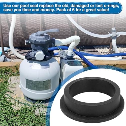 11228 L-Shape O-Ring Gasket Replacement for Intex Sand Filter Pumps Motor Seals, Pool Sand Pumps Part Hose Seals Repair Set - 6 Pack