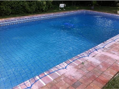 WaterWarden Premium Inground Pool Safety Net Cover 16' x 32', Rectangular, Heavy-Duty Protection, Easy to Apply, Remove and Store, UV Resistant, Reel Included, Protects Kids and Pets, Brass Anchors