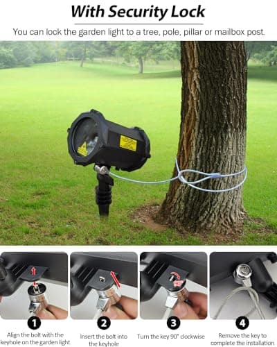 Firefly Garden Lights Star Projector Laser Christmas Lights with Colorful LED Background Light