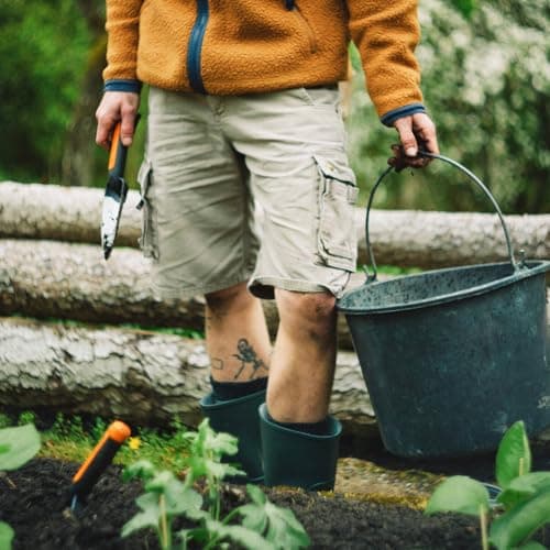 Fiskars Premium Planters Transplanter, Length 27 cm, Stainless Steel Trowel, Black/Orange, 1000727
