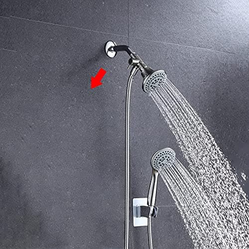 Little World Shower Arm Diverter Valve - 3 Way Shower Diverter Valve, G1/2 Solid Brass Fixed Spray System Diverter for Universal Hand Held Showerhead (Brushed Nickel)
