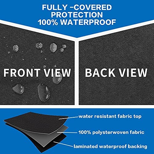 Stanbroil Patio Heater Cover, 600D Oxford Fabric Outdoor Patio Heater Covers with Zipper, Waterproof, Black/Camel, 95'' Height x 34" Dome x 18.5" Base