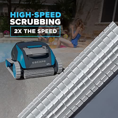 Dolphin Escape Robotic Pool Cleaner (2024 Model) — Massive Top-Loading Filter, Dual Motors, HyperBrush, HyperGrip Tracks, Smart Navigation — for Above Ground & In-Ground Pools up to 33ft