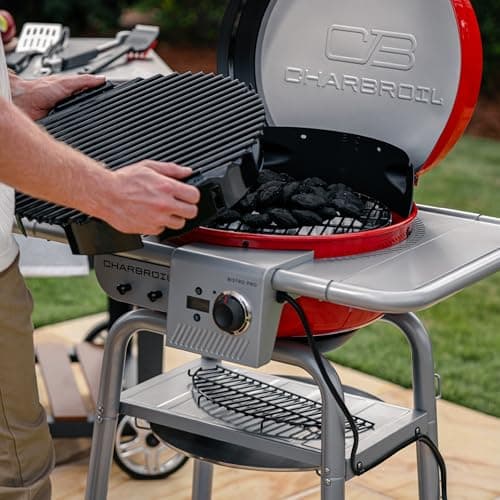 Bistro Pro™ Electric Grill & Griddle + Charcoal Mode, Red - 25302146